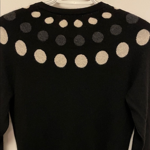 Lord & Taylor Black Cardigan with Polka Dots Size Medium - Picture 6 of 7